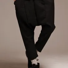 27-44 новая мужская одежда GD стилист волос Мода Большой промежность брюки свободные повседневные брюки плюс размер певица костюмы