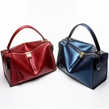 Women's cross-section leather two-way zipper closure small square package Europe and the United States style cowhide-small shoul europe and the united states style men s leather zipper long section of the clutch business casual men handbags