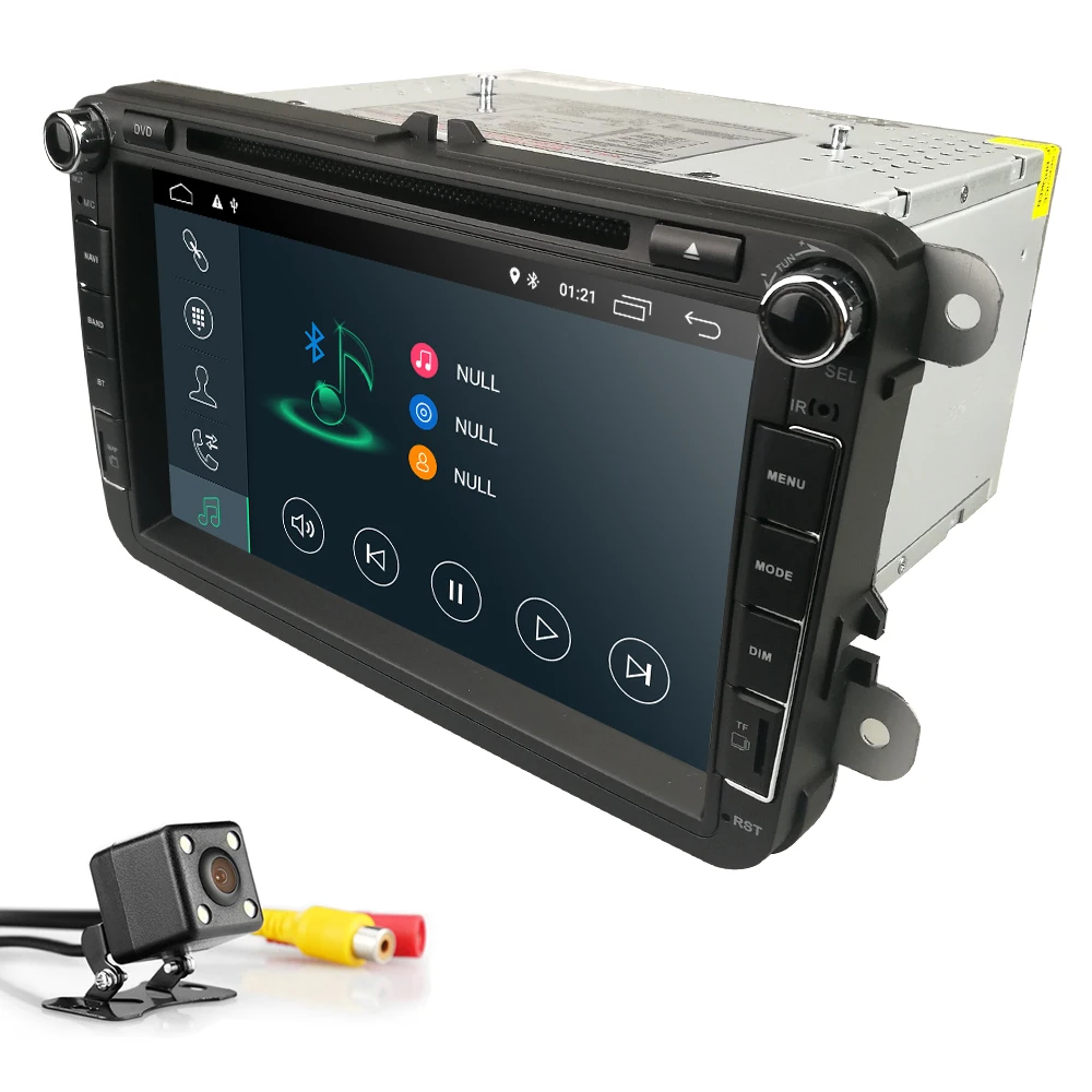 Clearance 8Inch Android 9.0 2 Din IPS Car DVD player For  V W/Golf/Tiguan/Skoda/Fabia/Rapid/Seat/Leon/Skoda Remote control Free camera IGO 4
