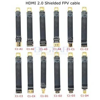 

C1 FPV Mini HDMI male to HDMI 2.0 Mini HDMI Micro HDMI shielded FPC Flat Cable 4k 60Hz 5cm-2m for Multicopter Aerial Photography
