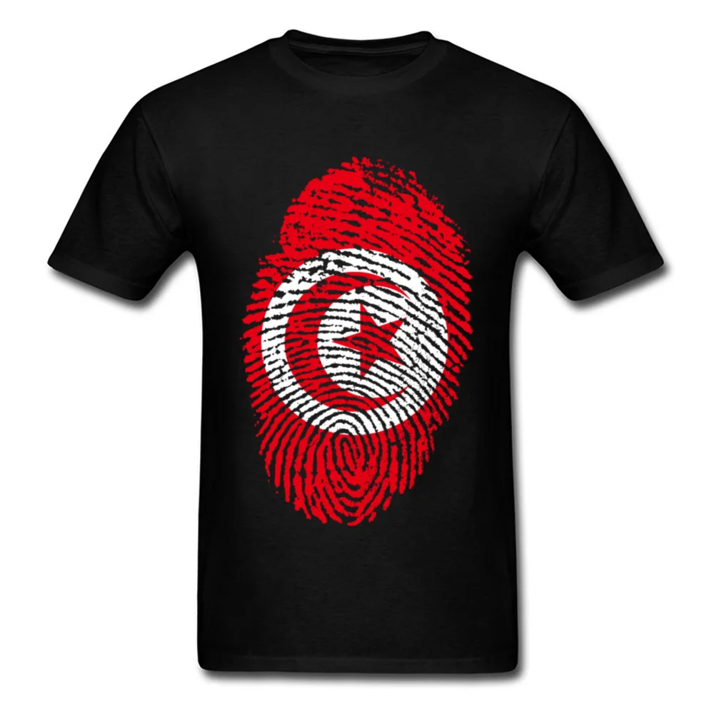 Tunisia Flag Fingerprint_black