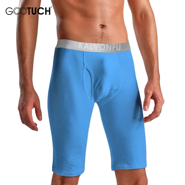 Compression Long Boxer Shorts Plus Size Tight Knee Length Boxers Modal