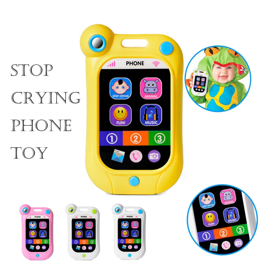 Дети Смарт Пластик телефон музыкальный звук мобильного детские игрушки перестать плакать телефона детей развивающие игрушки детям