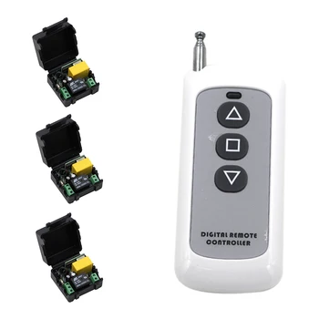 

Newest 1CH Mini Size AC 220V 10A Wireless Remote Control Switches Controll Lighting Switch Learning Code High Quality