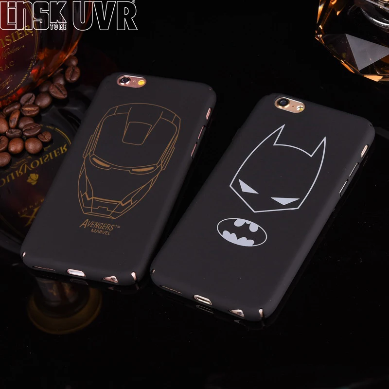 

Marvel Avenger Ironman DC Batman Superman Matte phone Case For iphone 5 5S SE 6 6S 7 8 plus X XS MAX XR Hard Cover Capa Fundas