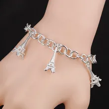Браслет посеребренные серебряный браслет Мода jewelry браслет башня ювелирные изделия