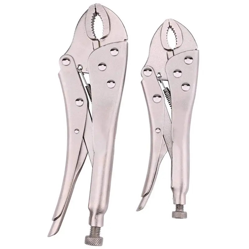 

Jaw Locking Pliers Set Pack of 2, Round Jaw Self Locking, Curved Jaw Pliers 8inch 10inch