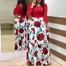 Vestido floral boho vestidos de mujer largo Maxi vestidos de fiesta de noche 2019 vestido de mujer Primavera Verano vestido lyq 5(China)