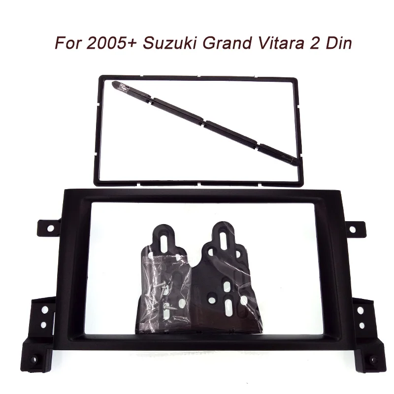 Free shipping Top Quality Double 2 Din Car Fascia For Suzuki Grand Vitara 2005 Face Frame