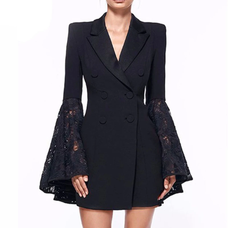 black lace suit jacket