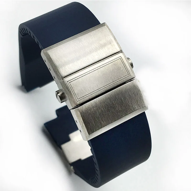 Водонепроницаемый резиновый ремешок для часов со стальной пряжкой силиконовый ремешок для часов Ulysse Nardin 263 морской 1183 синий уплотнитель 25x12 мм+ Инструменты