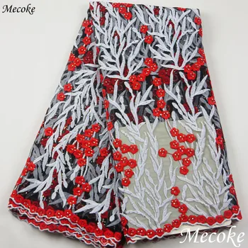 2019 hot arrival African net lace with sequins French lace fabric Emerald Nigeria cord lace Net deep red Lace Material for party
2019 hot arrival African net lace with sequins French lace fabric Emerald Nigeria cord lace Net deep red Lace Material for party