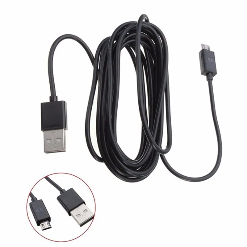 3 м дополнительный длинный кабель зарядного устройства микро-usb Play зарядный шнур для sony Playstation PS4 4 Xbox One беспроводной контроллер черный