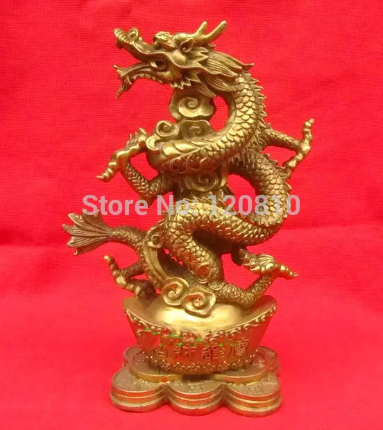 

Chinese Dragon bronze statue flying dragon statue 8inch no.2