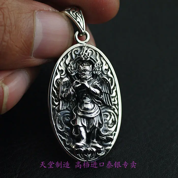 

Thailand imported genuine 925 sterling silver Leigong Raytheon sterling silver pendant blessing peace