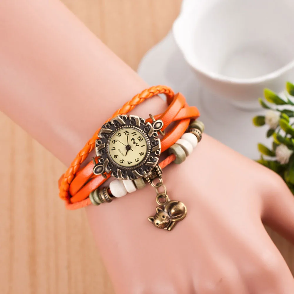 Mori Girl Cat Maya Wind Bracelet часы высокого качества Romain Horloge Cadeau женские часы Bayan Kol Saati часы@ 50