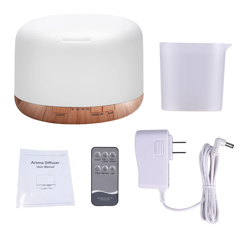 Preise Luftbefeuchter Ätherisches öl diffusor 500ML Ultraschall Kühlen Nebel Maker Fogger Luftbefeuchter LED Lampe Aroma Öl Diffusor Elektrische