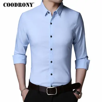 

COODRONY Men Shirt Mens Business Casual Shirts Famous Brand Clothes 2019 Autumn Classic Long Sleeve Camisa Social Masculina 8721