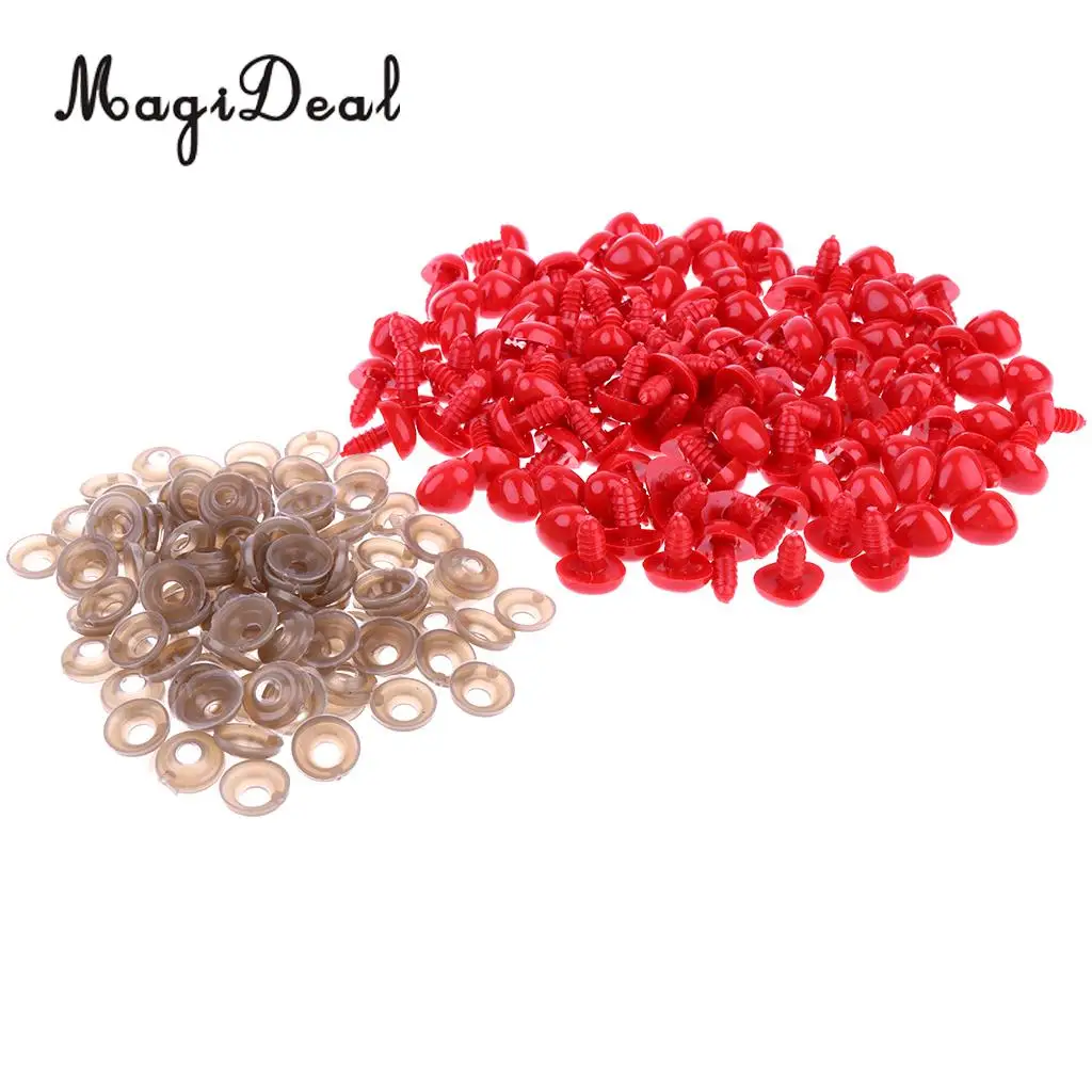 100Pcs/Pack 13x15mm Safety Noses for Soft Plush Animal Toys DIY Making Supplies Children Kids Girls Toys 4Colors