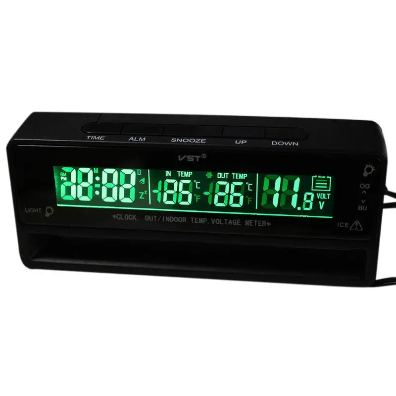 3 in 1 LCD Dislay Car Digital Thermometer Voltmeter Monitor Clock Thermometer Battery Voltage Temperature Monitor Meter 3 in 1 LCD Dislay Car Digital Thermometer Voltmeter Monitor Clock Thermometer Battery Voltage Temperature Monitor Meter