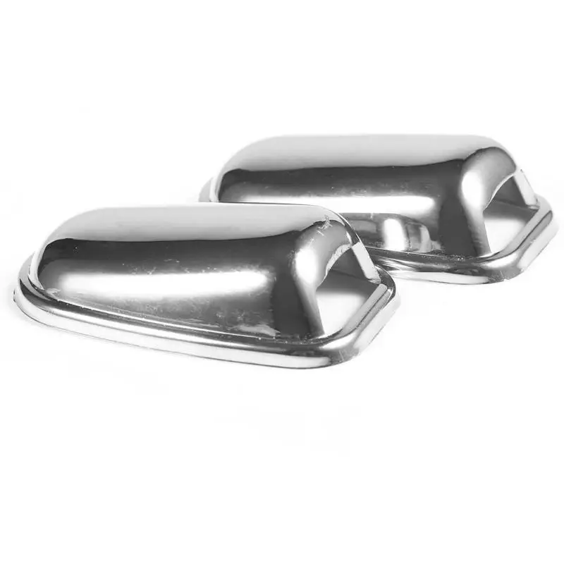 2 Chrome Windscreen Washer Jet Cover Water Spray Nozzle Cover Case