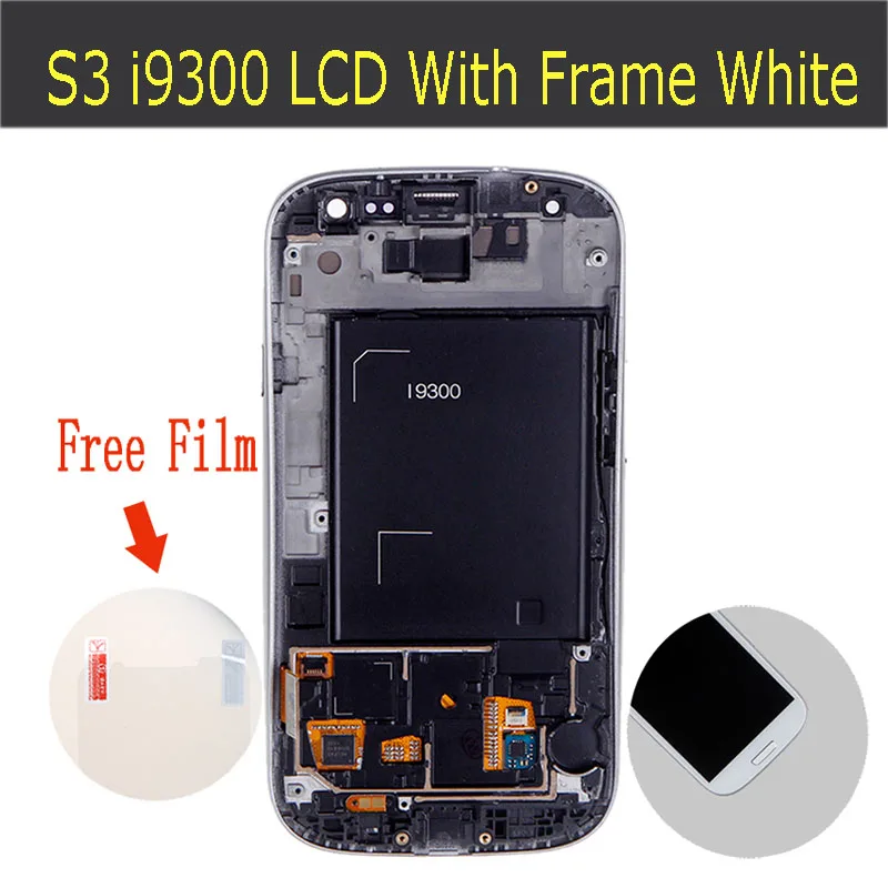 

Free Shipping Display for Samsung Galaxy S3 III i9300 LCD with Touhch screen Digitizer With Frame  Display Assembly