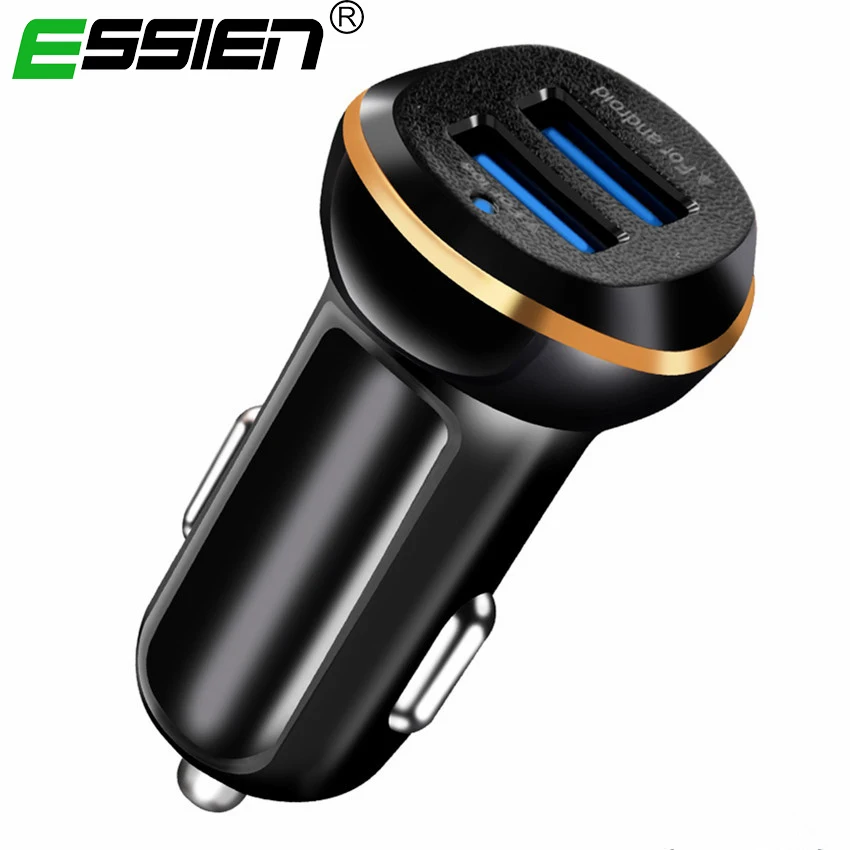 عالمي مزدوج USB شاحن سيارة 5 V 2.4A سريع شحن السيارات مهايئ شاحن لسامسونج Xiaomi Redmi ملاحظة 5 شواحن الهاتف المحمول