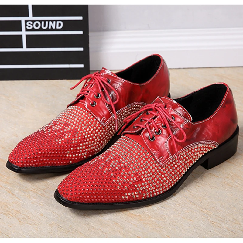 Mens Pointed Toe Dress Shoes Platform Oxford Shoes for Men Height ...