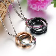Fashion Romantic Jewelry Cross Pendant stainless Steel Couple Necklaces Pendants Women Men Jewelry