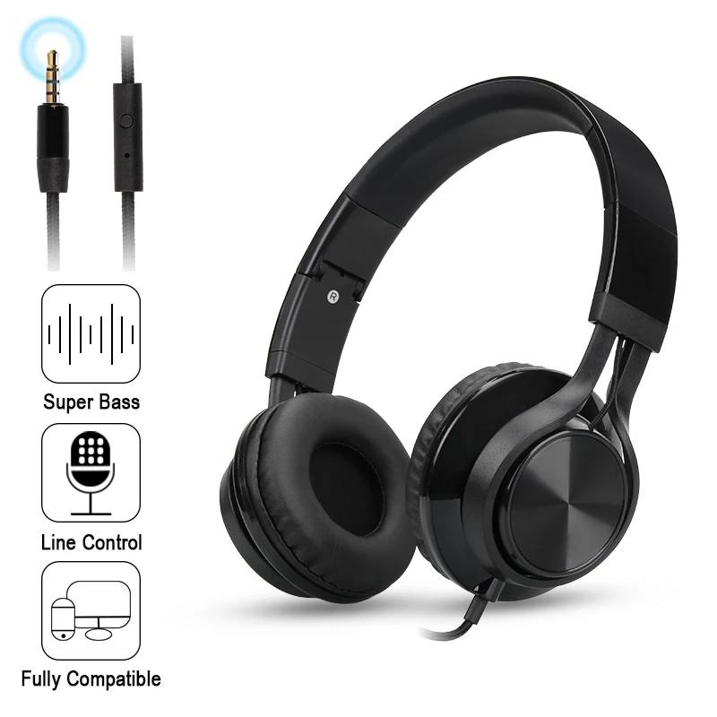 bilder für Folding Stereo Bass Headset 3,5mm Wired Musik Kopfhörer Kopfhörer mit Mikrofon Gaming Headset für Telefon Mp3 PC Computer bilder für Folding Stereo Bass Headset 3,5mm Wired Musik Kopfhörer Kopfhörer mit Mikrofon Gaming Headset für Telefon Mp3 PC Computer