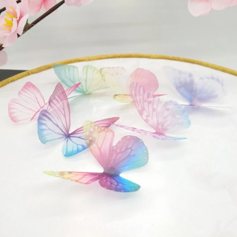 Download 2 6cm Sigle Layer Tulle Butterfly Diy Handmade Hairpin Necklace Earrings Simulation Gauze Butterfly Jewelry Diy Hair Accessories Women S Hair Accessories Aliexpress