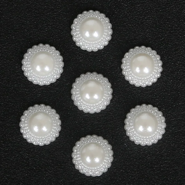 36 Styles Cheap Handcraft Ivory ABS Imitation Pearls Multi-Size Flower Star Bowknot Beads for DIY Jewelry Garment Craft Making - Цвет: 13mm  100pcs