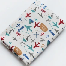 50x150 см, хлопковая ткань с самолетами, сшитая вручную Лоскутная наволочка для дивана, занавеска, скатерть, сумка, кошелек, постельное белье для мальчиков