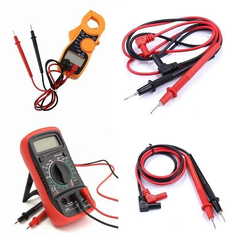

Multimeter Probe 2Pcs/1Set 1000V 10A Clamp Multi Meter Test Lead Kits Digital Multimeter Cable for Multimeter Clamp