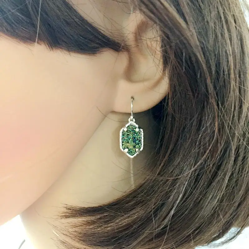 Женские серьги подвески с шестигранным узором|earings kate|dangle earringsbrand dangle earrings |