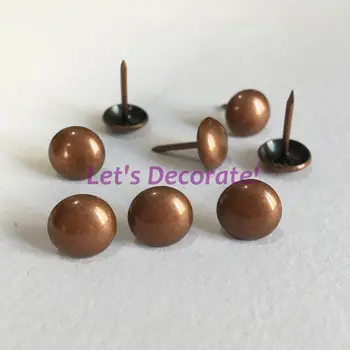 

Free DHL shipping 3000pcs/lot 11mm Copper Color Plated Home or Garden Decorative Tack, Hobnail, Upholstery Nail