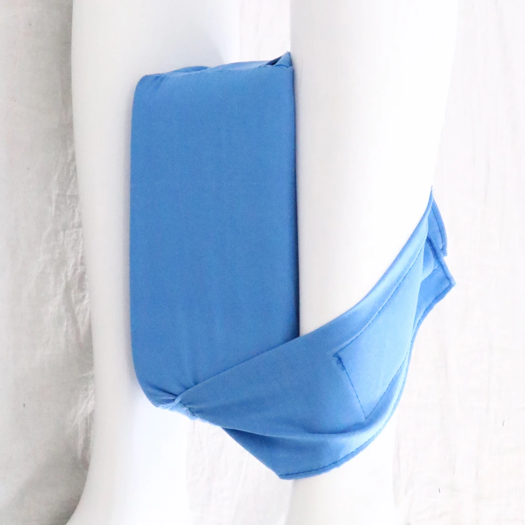Soft Sponge Cotton Knee Pillow Leg Cushion Anti-Bedsore Ankle Foot Pad Blue/White