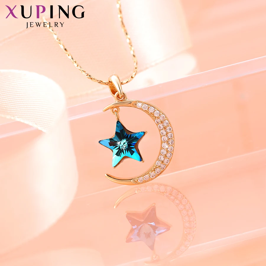 Подвески в форме звезды Xuping из кристаллов Swarovski изысканные ювелирные изделия вечерние подарки на день святого Валентина для дам M3/M4/M7/-30198