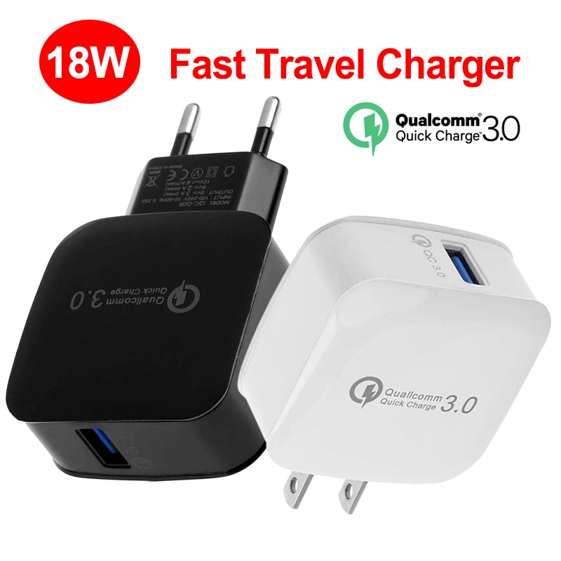 

Quick Charging EU US Plug Wall Charger 1 Port for iPhone 7 8 Plus X Wall Fast Travel Charger for Smartphone