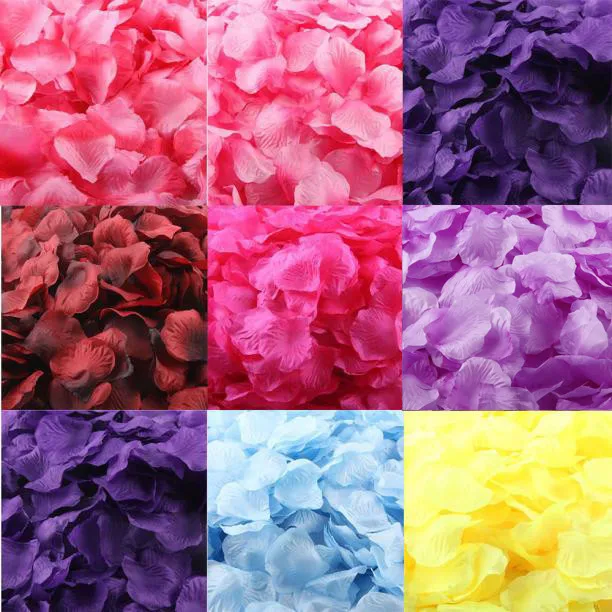 

2019New Arrival 1000pcs Burgundy Silk Rose Artificial Petals Wedding Party Flower Favors Decor High Quality Make The Home Warmer