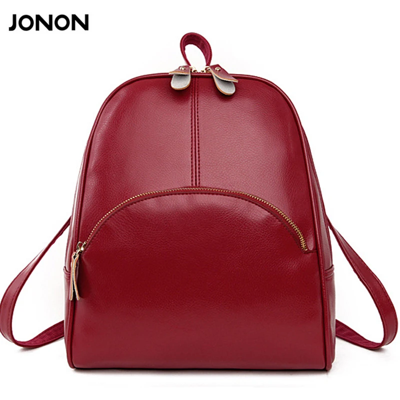 JONON 2017 NEW fashion backpack women backpacks Leather school bag