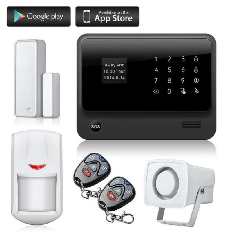 Yobangsecurity Беспроводной gsm WI-FI дома Охранной Сигнализации Системы g90b Android IOS APP Управление Магнитная двери/Пир сигнализации Сенсор