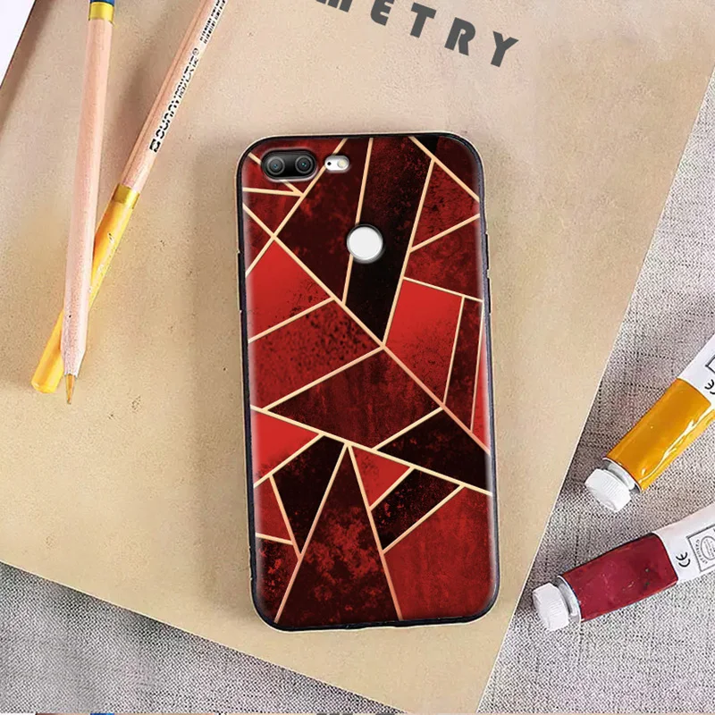 Geometric  silicone case honor 9 lite (6)