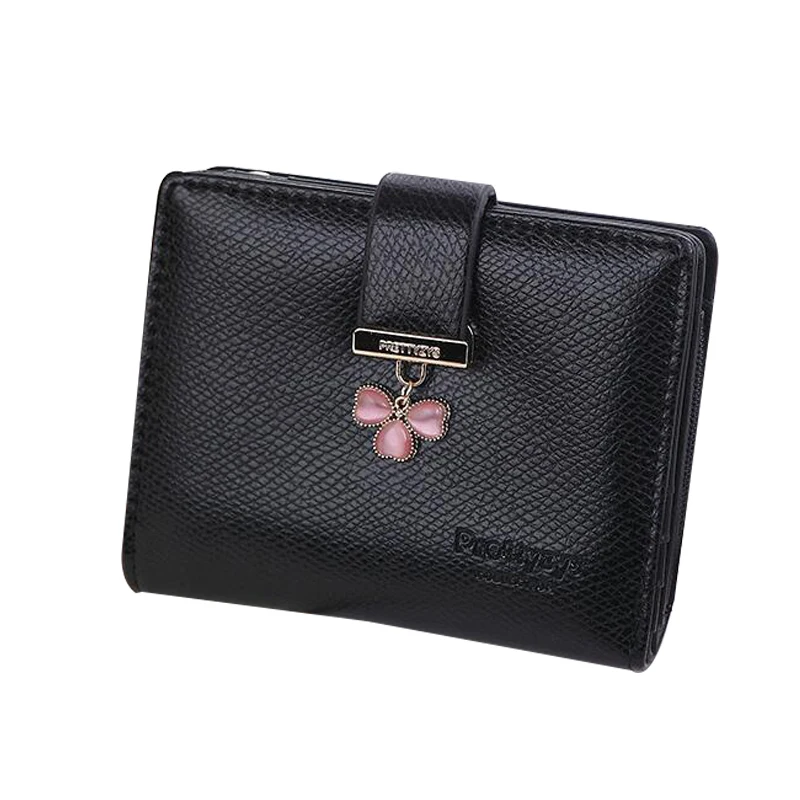 Fashion Lucky clover women wallet Small HASP soft PU leather purse for women 2016 brand wallet women Carteras