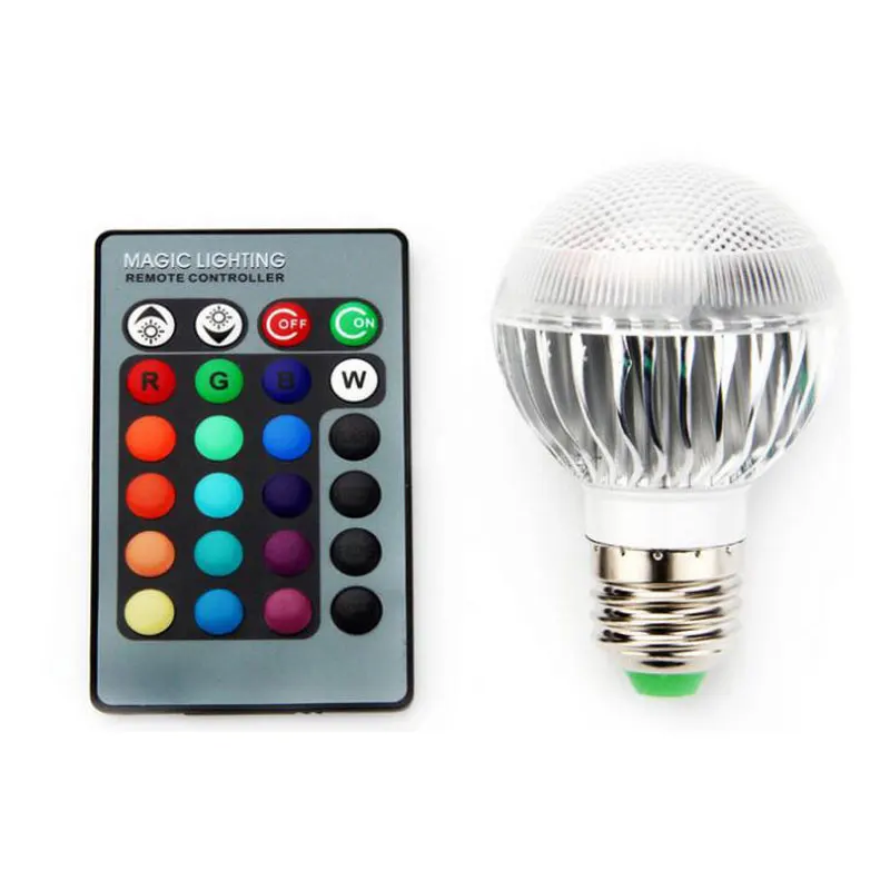 E27 LED RGB Bulb Lamp Remote Control Telecontrol 3W Coloured Color Changing Light 50pcs |