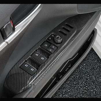 

ABS Carbon fibre For Toyota Camry 2018 2019 Car Door Window glass Lift Control Switch Panel Cover Trim Car accessories styling