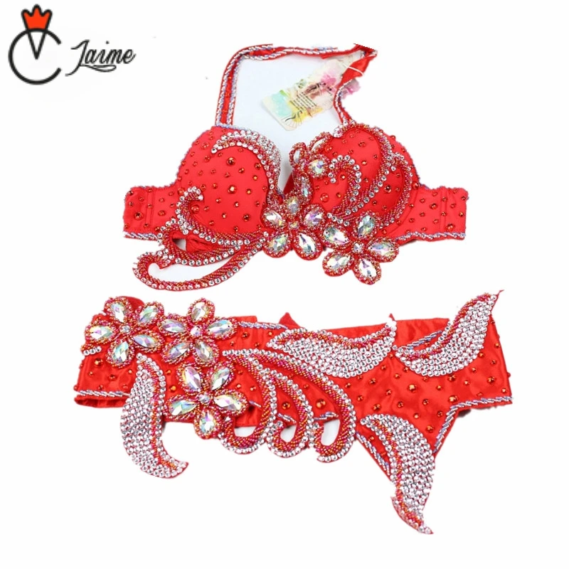 

Stage Performance Belly Dancing Egyptian Costumes Rhinestone Bra Belt Belly Dance women's costume for oriental dances