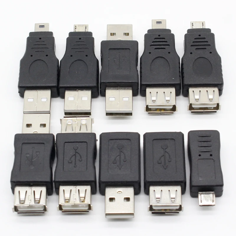 10Pcs OTG 5pin F M Mini Changer Adapter Converter font b USB b font Male to
