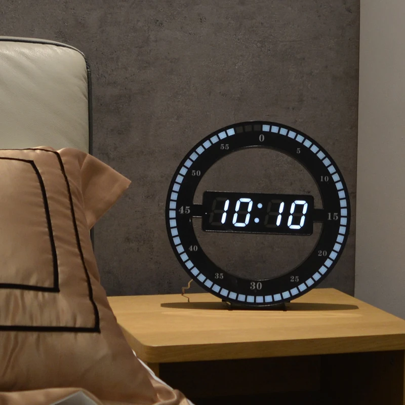 31 см, супер люминесцентные настольные часы для гостиной, цифровой электронный умный светильник, будильник, светодиодный, простые настенные часы