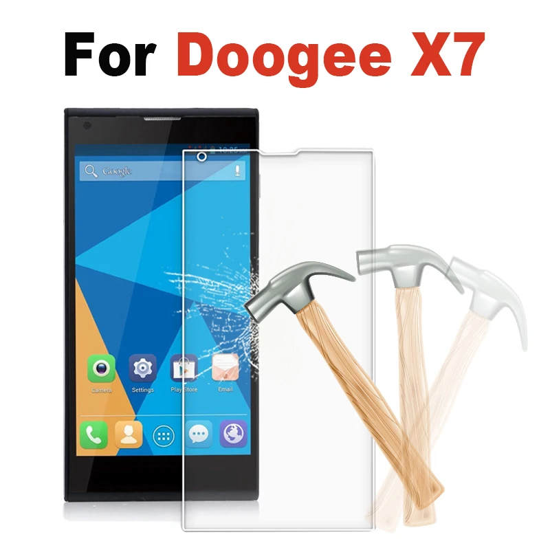 

X7 Glass screen protector Tempered Glass For doogee X7 X 7 9 H Explosion-Proof Premium Protective Film cover For doogee X7 Case
